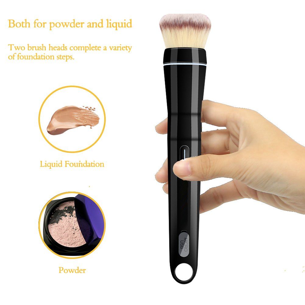 Electric Makeup Brush for Foundation and Powder - Rechargeable Portable