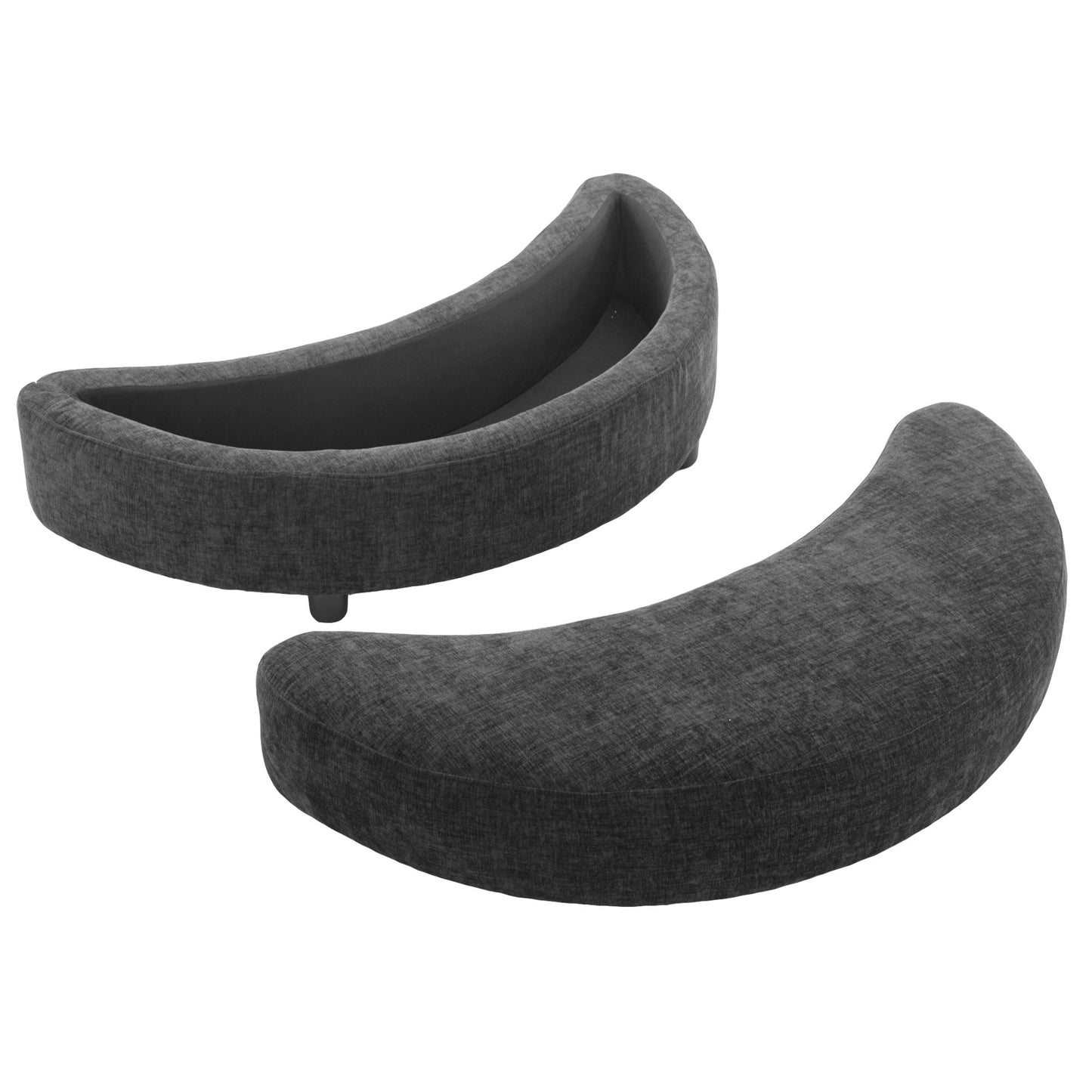 360° Swivel Accent Barrel Chair with Storage Ottoman & 4 Pillows - Gray