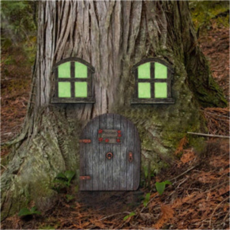 Fairy Gnome Garden Decor Doors and Windows Set - Pastoral Resin Ornaments
