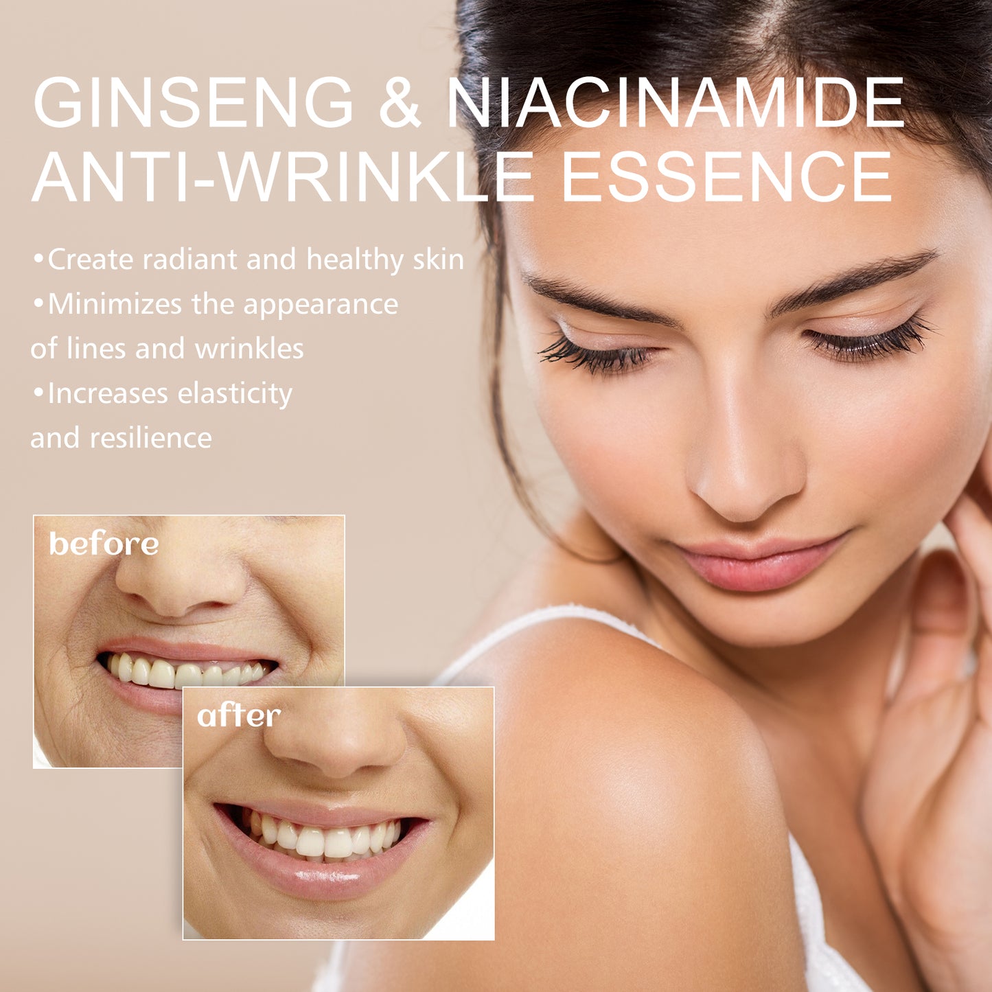 Ginseng Face Serum for Anti-Aging, Firming & Deep Moisturizing