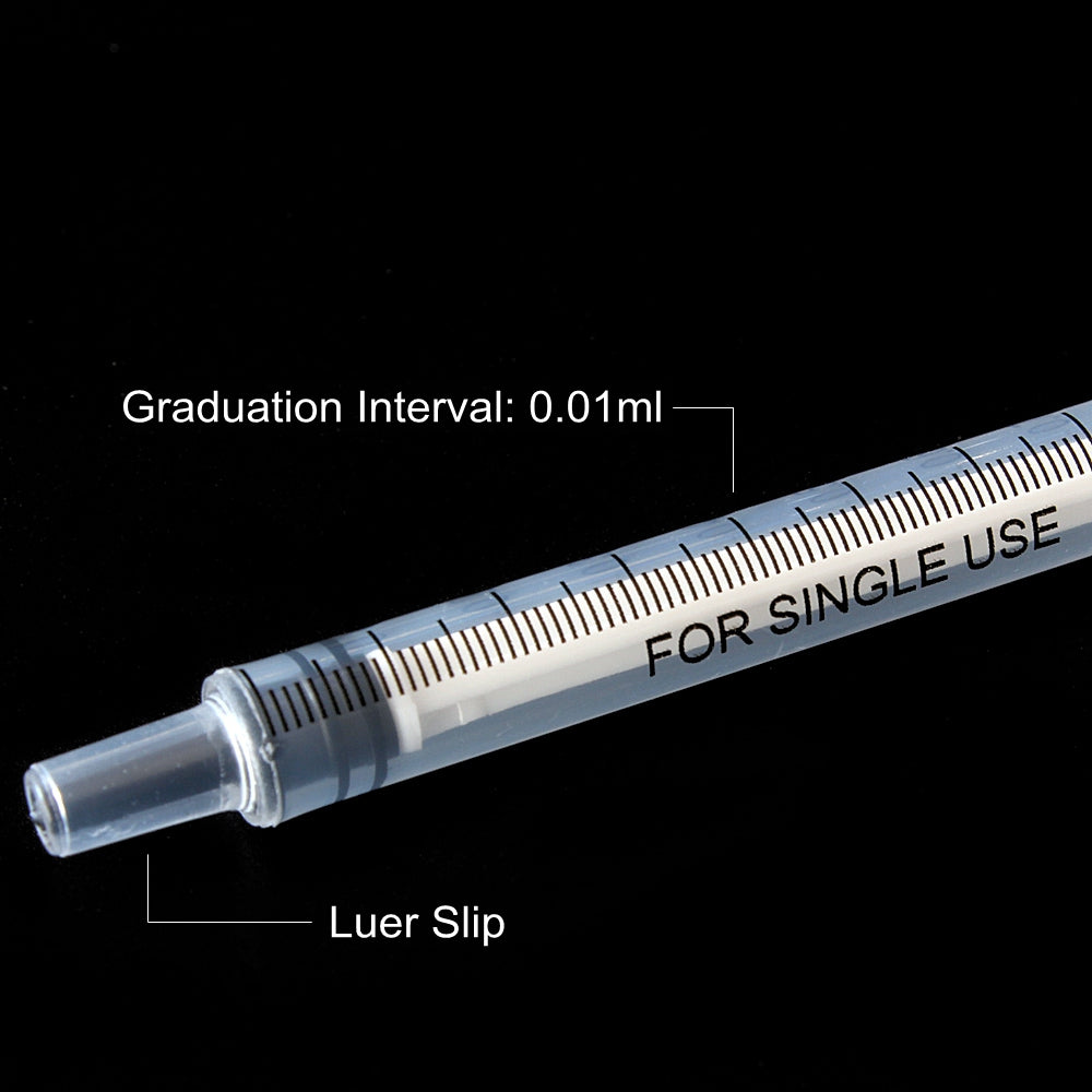 25-Pack Pet Feeding Syringes 1ml Liquid Transfer & Measurement Tools