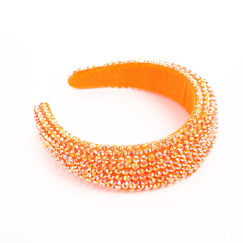 Baroque Sparkling Rhinestone Hair Band - 3cm Wide