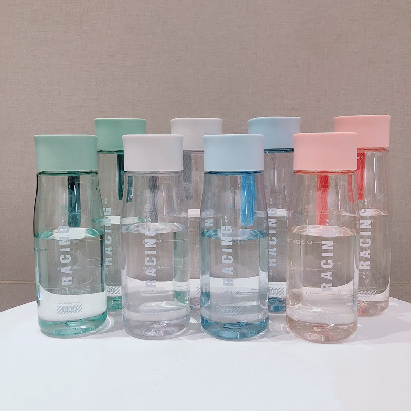 Portable Plastic Water Bottle with Leak-Proof Lid for Sports and School - 550ml/650ml