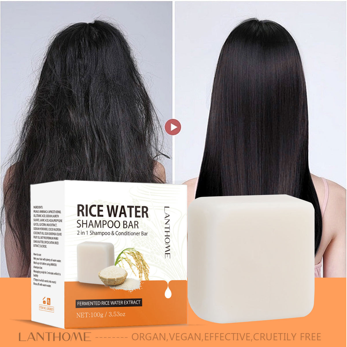 Rice Water Hair Care Soap - Thicker Fuller Hair