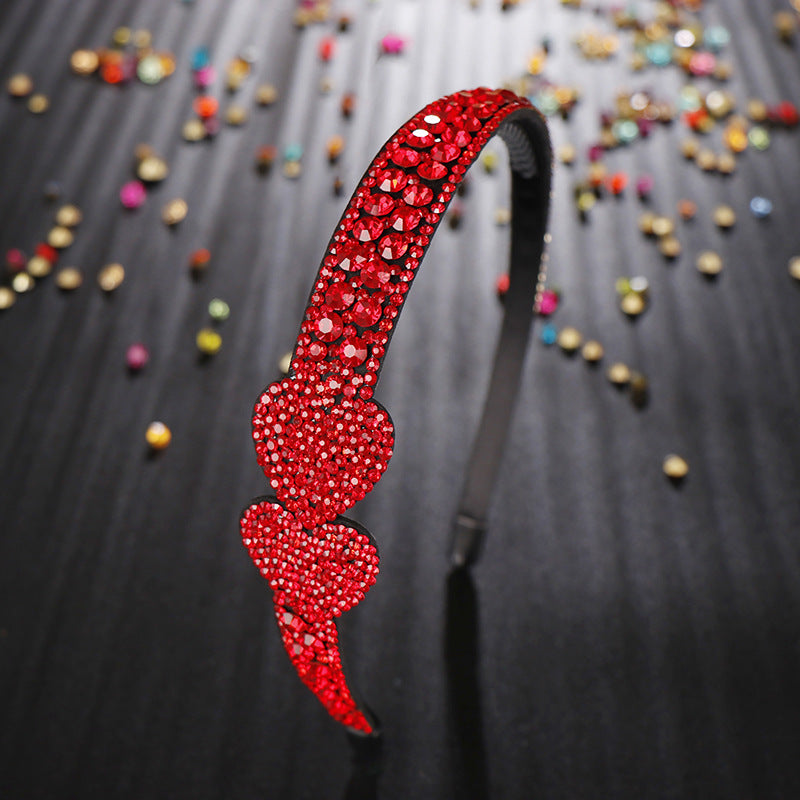 Korean Style Non-Slip Hair Headband with Rhinestones - Hair Accessories for Women