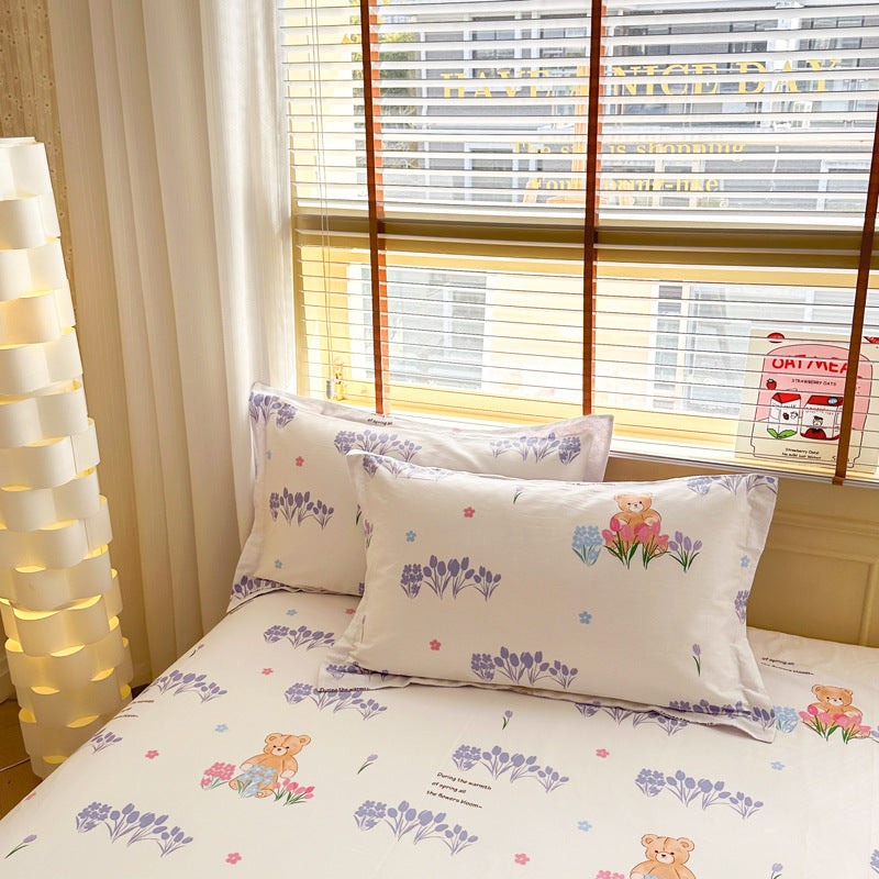 Cotton Twill Pillowcases Set - 100% Cotton, Modern Home Decor