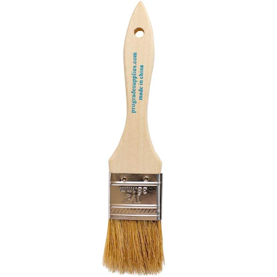 Disposable 1.5-Inch Paint Brushes Set - Natural Bristle for Stain & Varnish