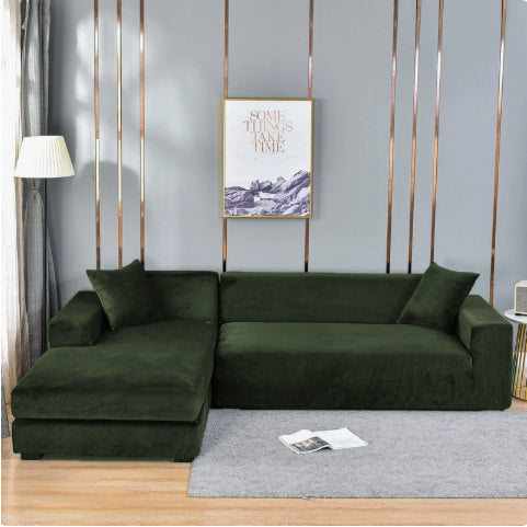 Multi-Color Sofa Cover Set for 145-185cm, 5 Seats & Pillowcases - Home Fabric Soft