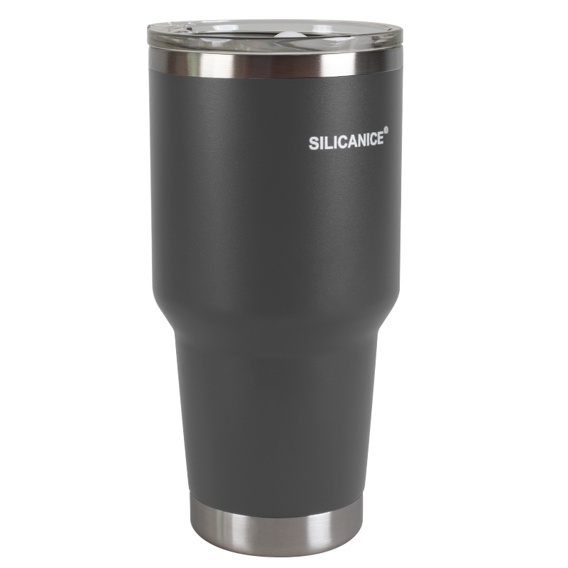 30oz Double Wall Stainless Steel Travel Tumbler with Detachable Splash-Resistant Slider Lid