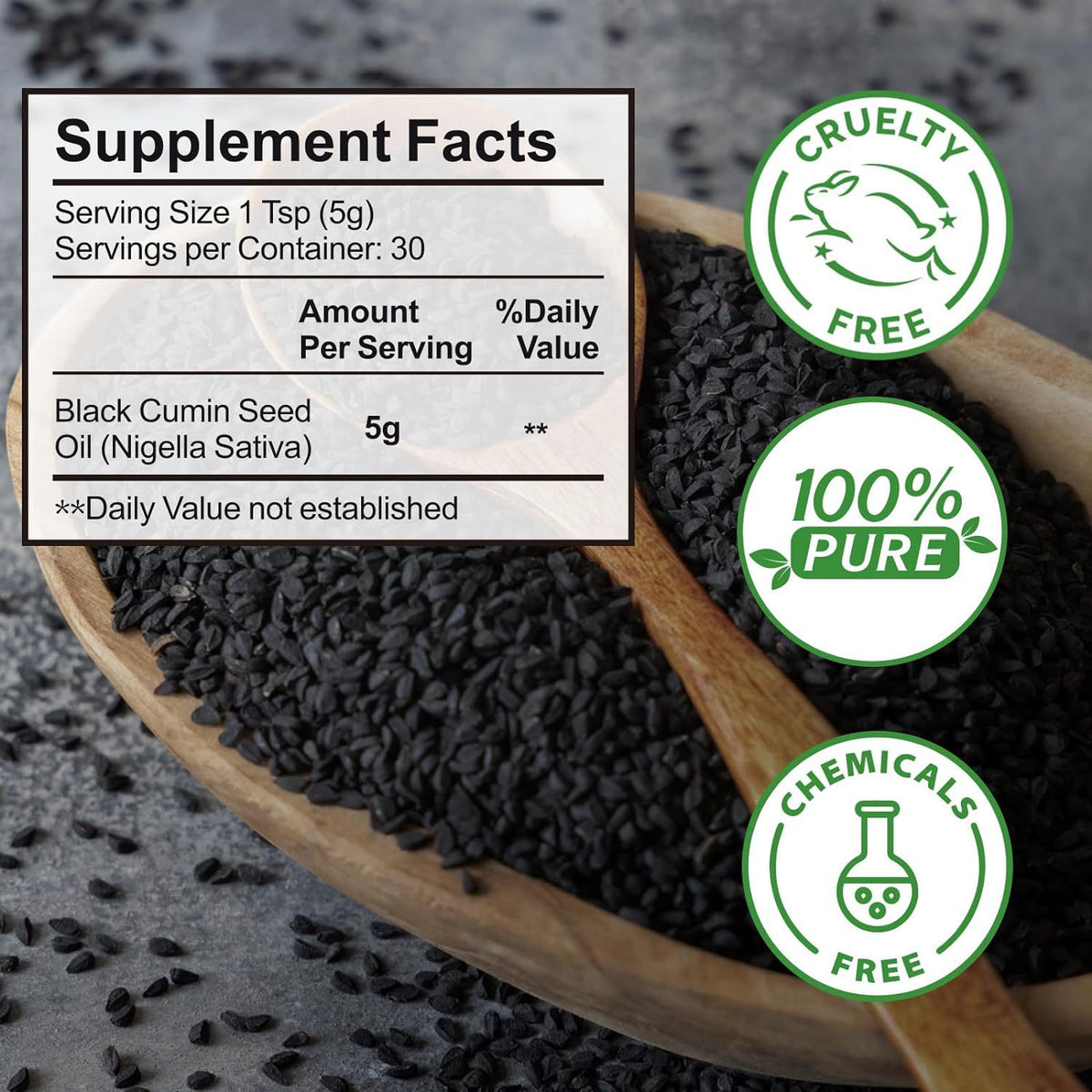 Black Seed Oil Drops - 60ml Vitamin Supplement