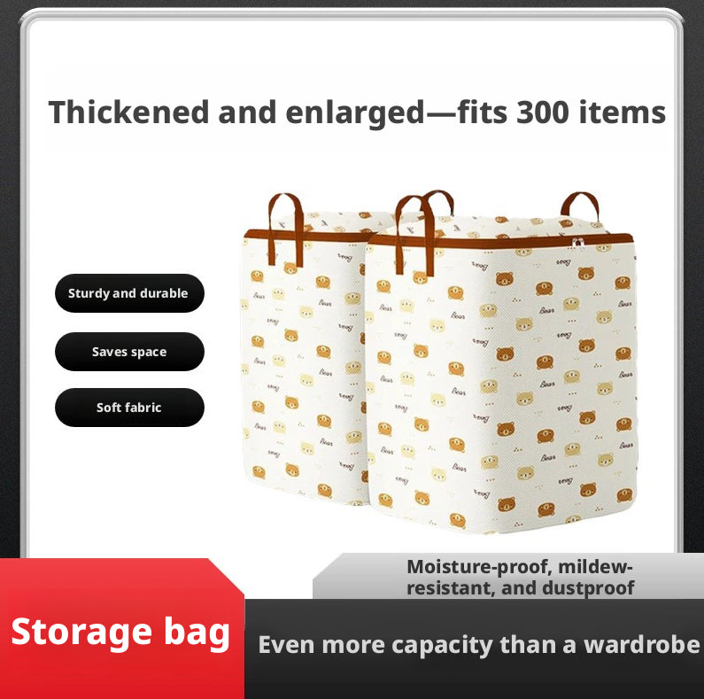 140L Non-Woven Fabric Bear Storage Bag - Household Organization