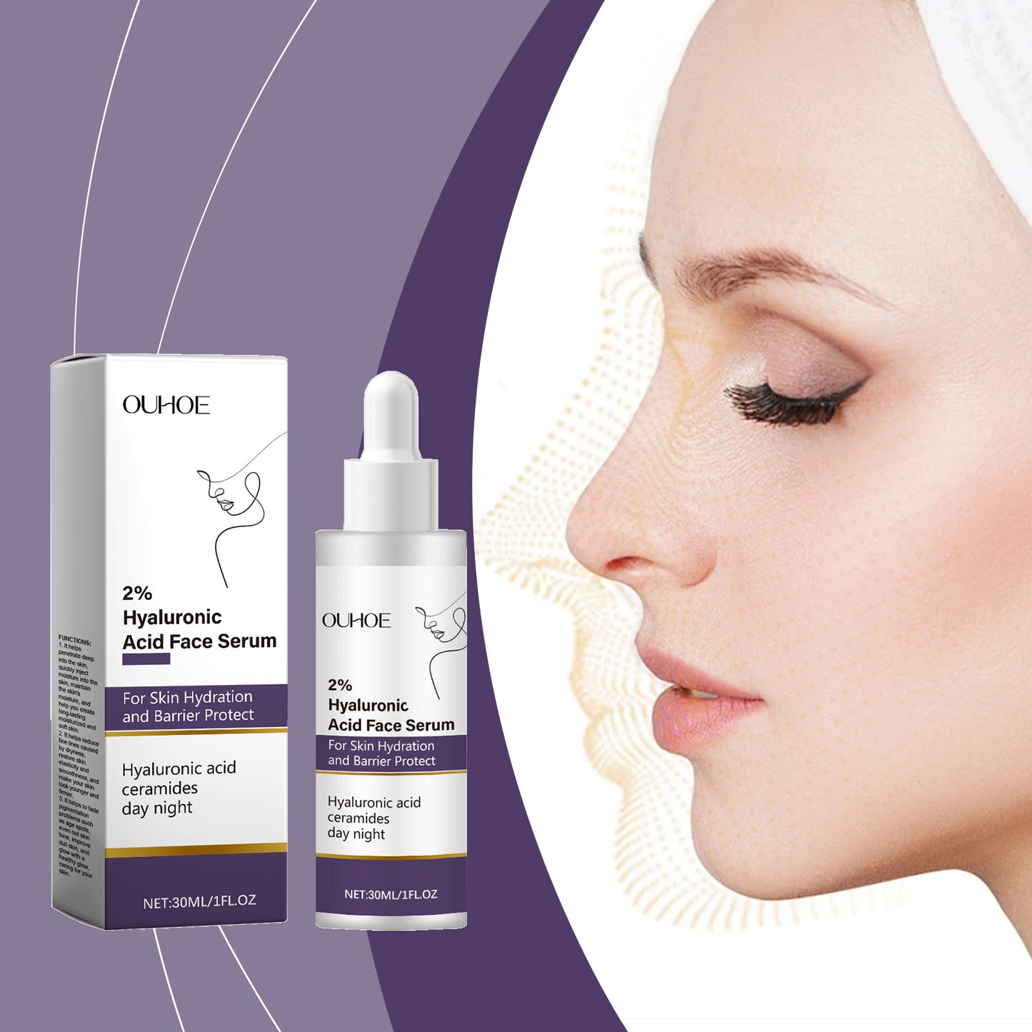 Hyaluronic Acid Facial Serum - Moisturizing & Hydrating Skin Care 30ml