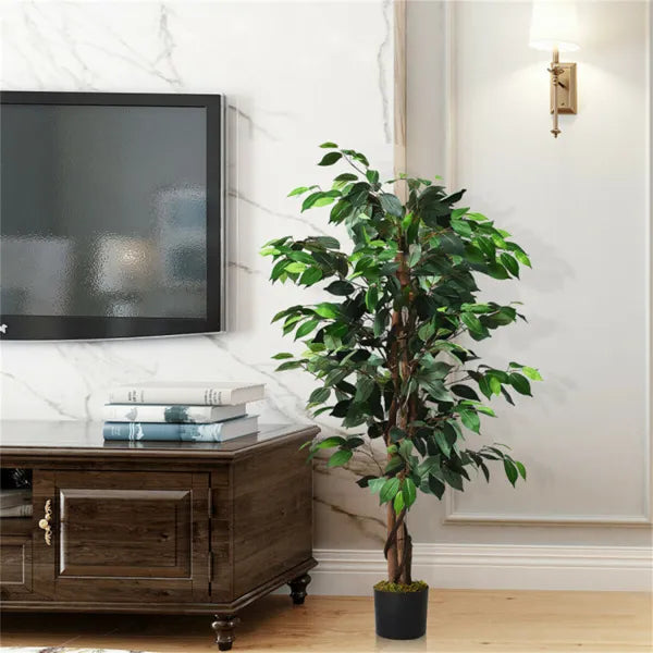 4FT Artificial Ficus Tree with 504 Leaves - Green