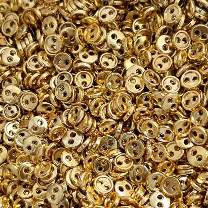 Mini Metal Button Assortment for Crafts and Sewing - 100pcs Small Doll Accessories