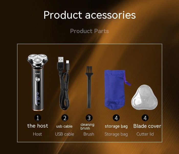 Electric Body Groomer with LED Display - Black