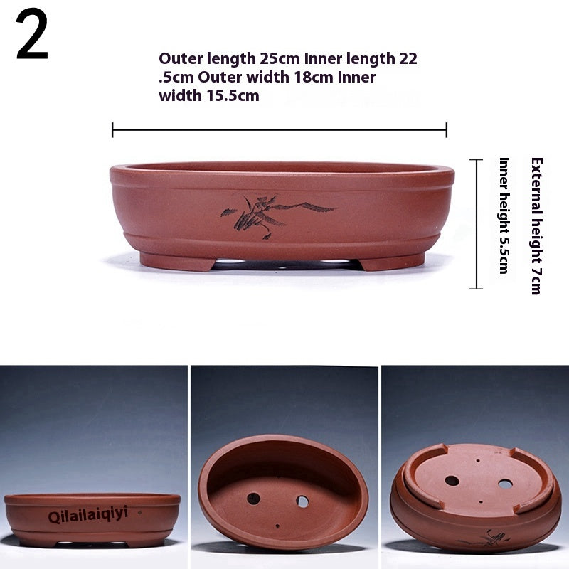 Purple Sand Flowerpot Tray for Yixing Pots - Garden & Home Storage
