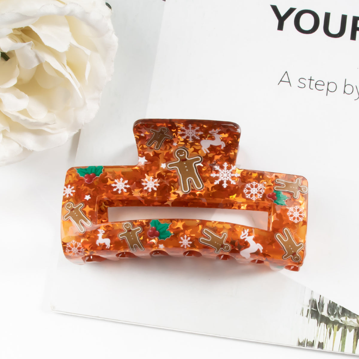 Five-Pointed Star Sequin Acrylic Hair Barrettes