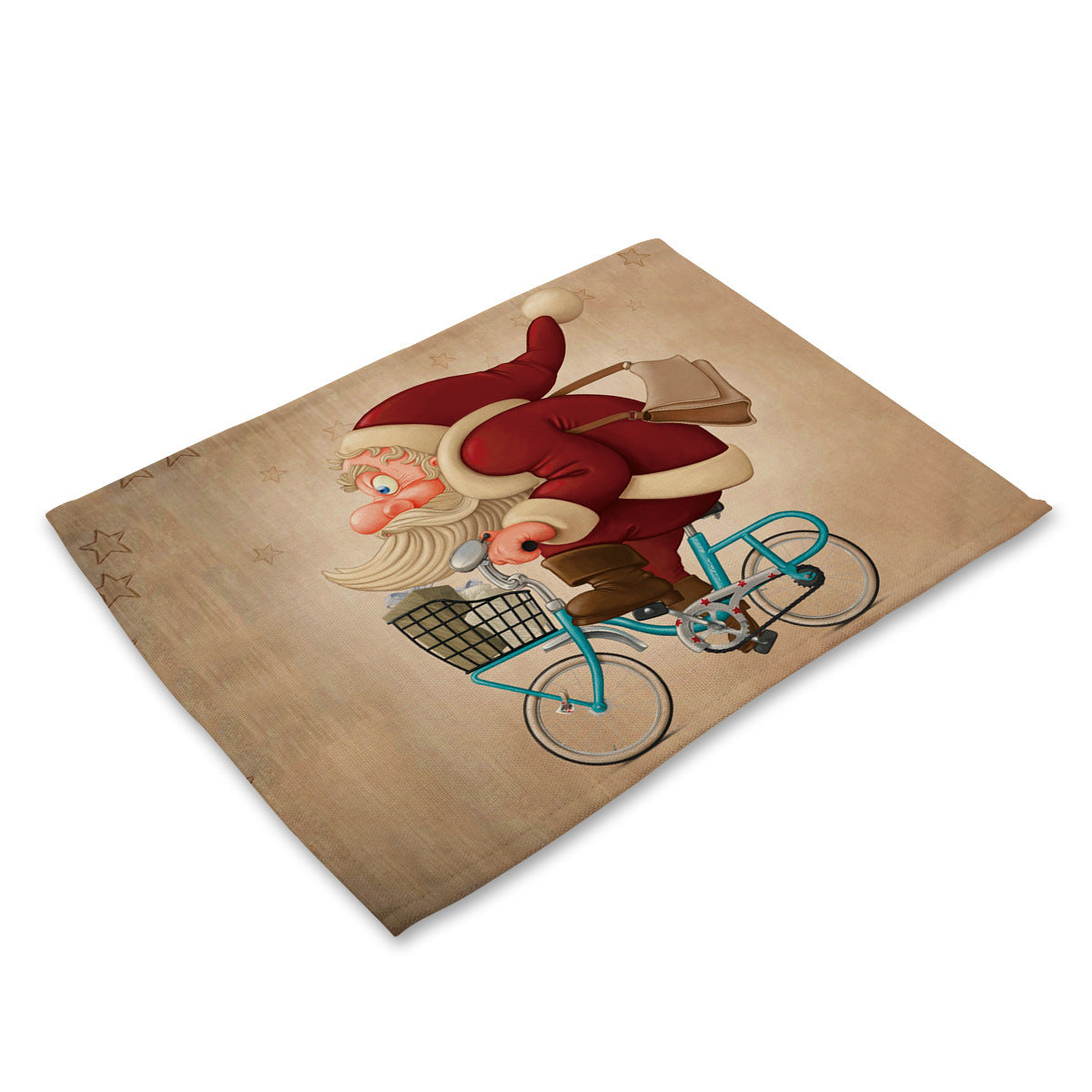 Santa Claus Printed Cotton Linen Placemat - Modern Kitchen Table Decor