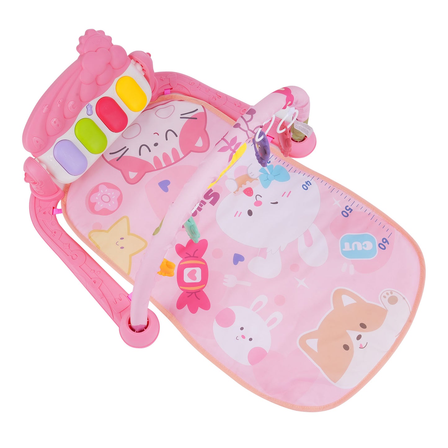 Baby Piano Play Mat with Colorful Toys - Musical Activity Gym