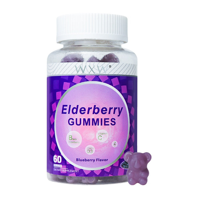 Elderberry Vitamin D3 Gummies - Blueberry Flavor