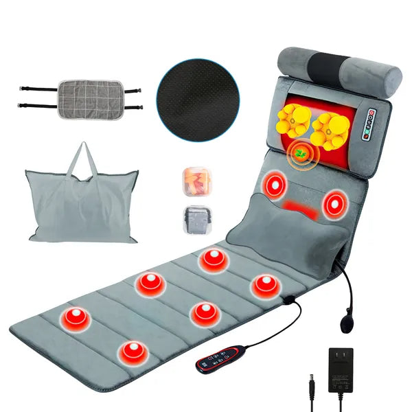 Full Body Electric Massage Mat with Heat and Vibration Therapy