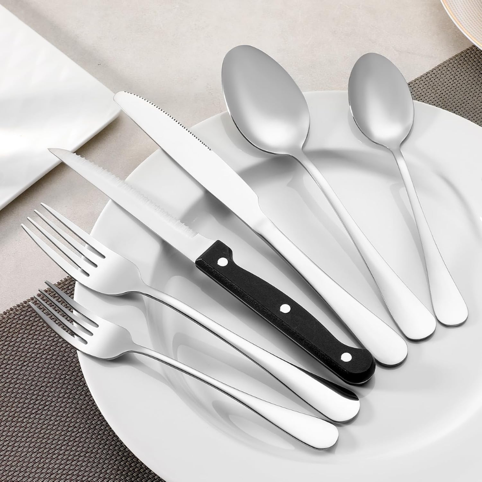 12-Piece Stainless Steel Dinner Forks Set - 7.5 Inch Silverware