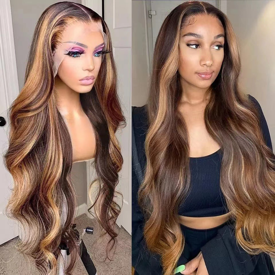 Women's Synthetic Long Wavy Hair Wig with Gradient Style - Multiple Colors & Lengths