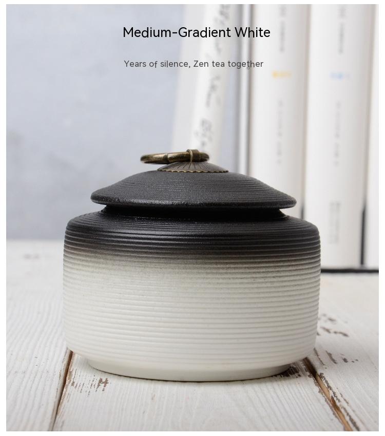 Retro Stoneware Sealed Tea Storage Canisters - Moisture-Proof Ceramic Jars