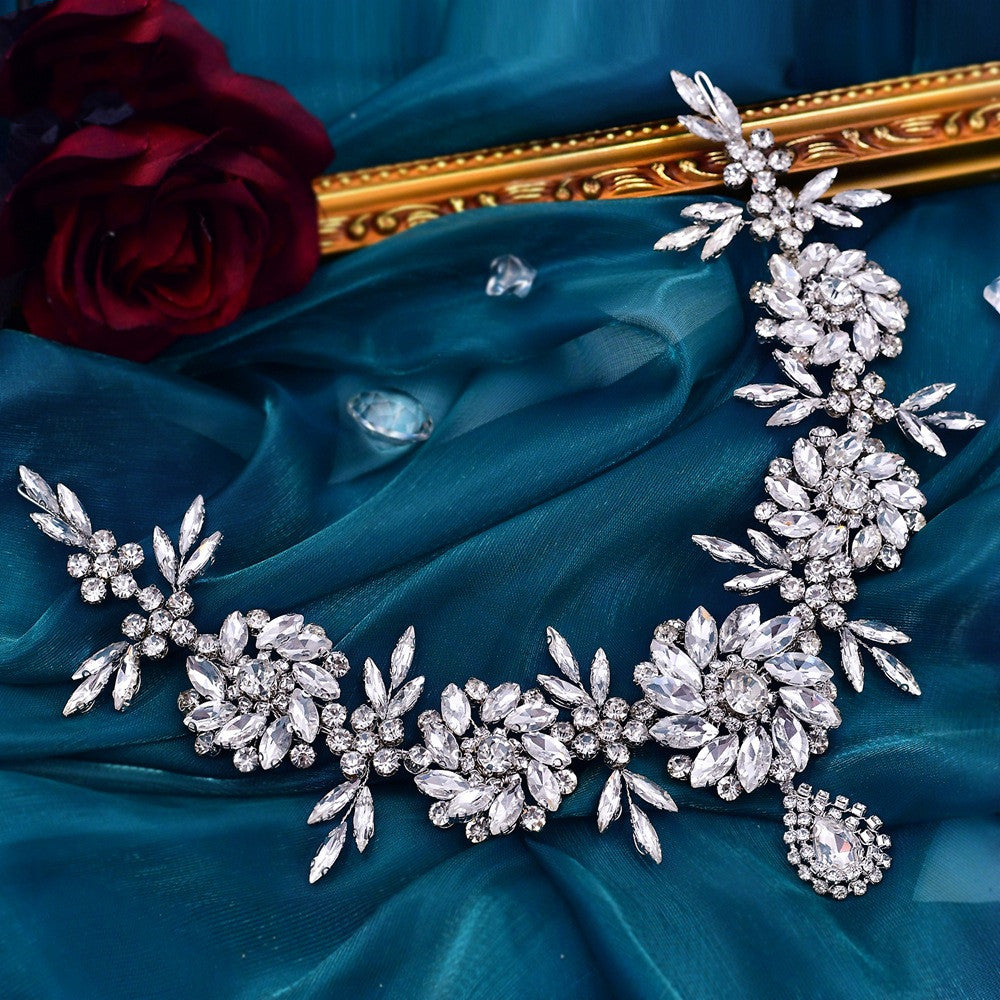 Rhinestone Flower Bridal Headband