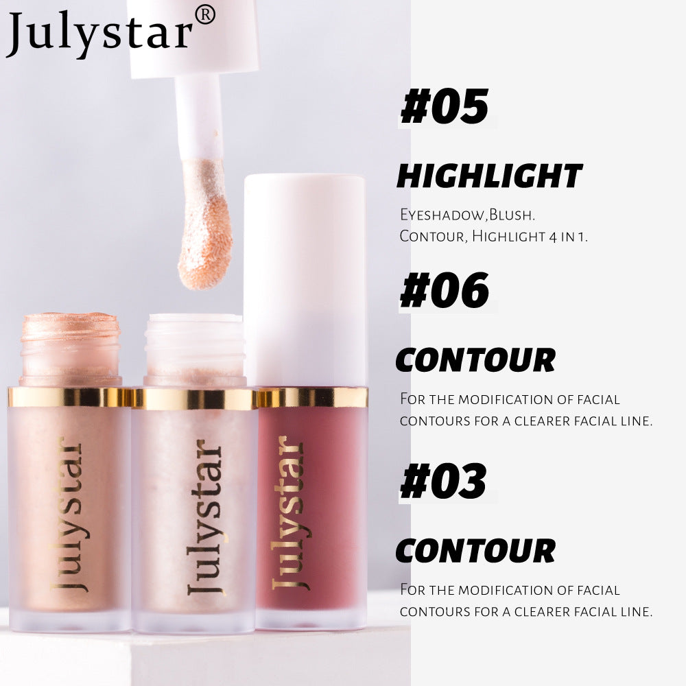 Long-Lasting Facial Blush and Pearly Lip Gloss Makeup Set