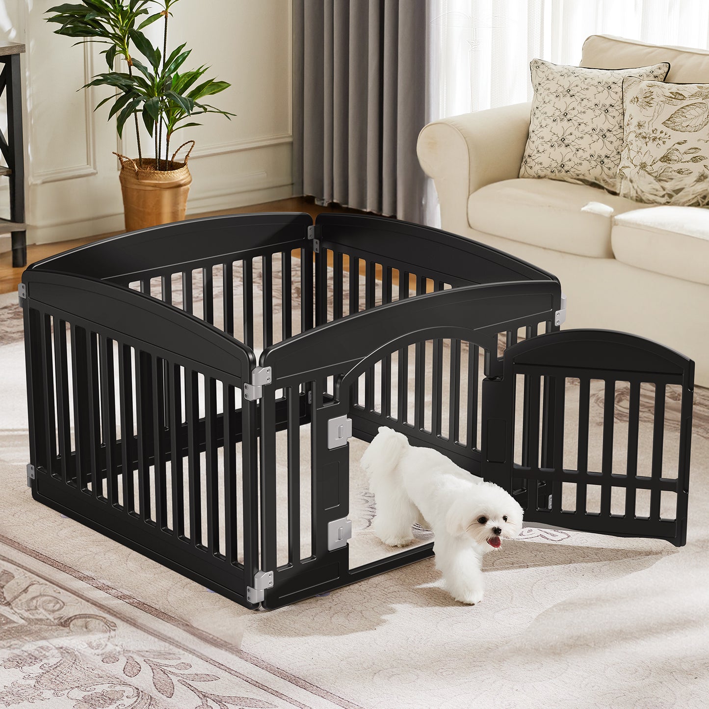 Pet Dog Fence Gate for Indoor & Outdoor Use - Safe & Reliable Barrier