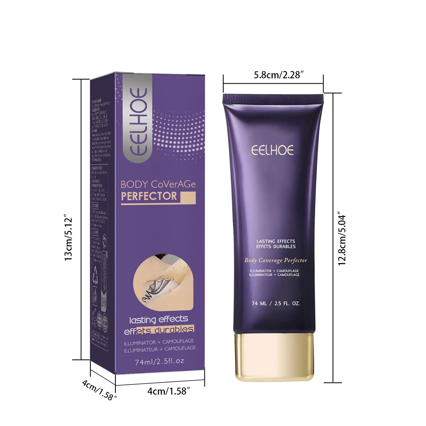 Body Concealer Repair Cream - Ivory White, 74ml, Waterproof, Scar & Tattoo Cover