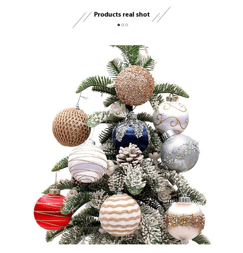 Christmas Foam Ball Decorations Set - 8cm 9-Pack Holiday Tree Ornaments