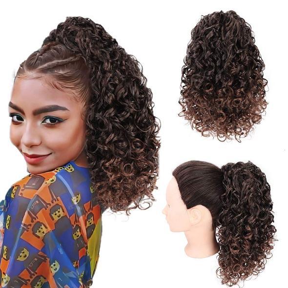 Curly Stretch Mesh Hair Bag Wig - High Temperature Synthetic