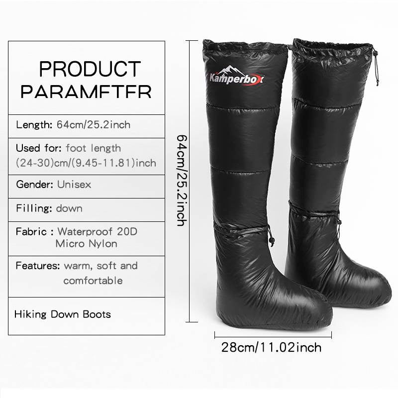 Camping Down Socks - Warm & Comfortable Sleeping Bag Socks
