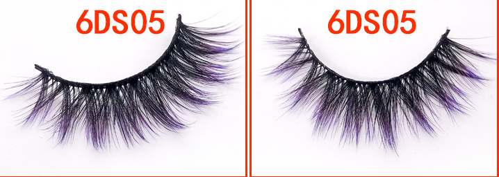 Gradient Color 6D Mink Fake Eyelashes with Variety Styles for Dramatic Eye Look
