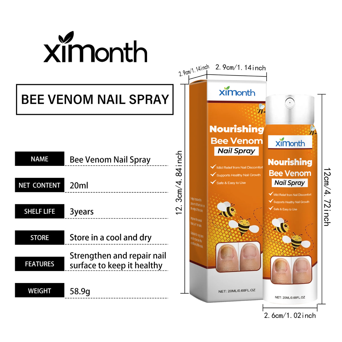 Nail Nourishing Spray 20ml - Strengthens & Repairs Nails