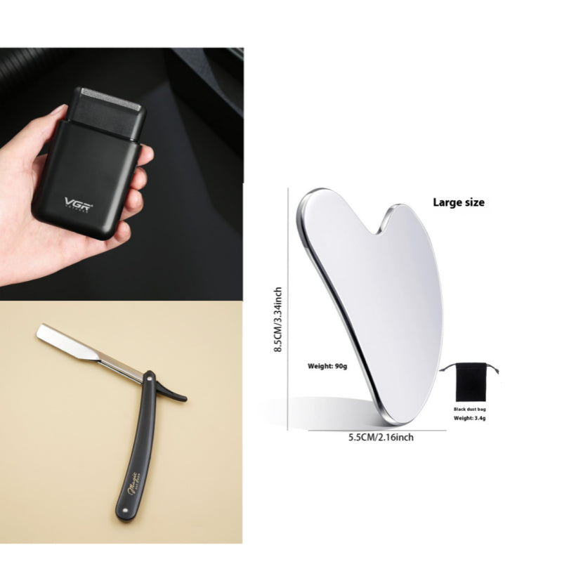 Portable Electric Razor Men - Stainless Steel Blade