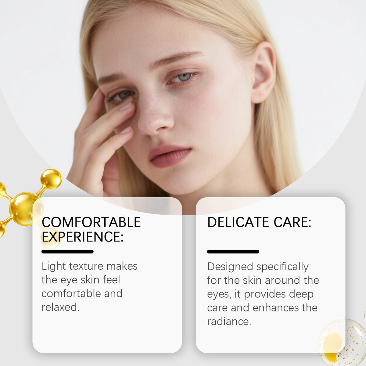 Microneedle Firming Eye Patches - Anti-Aging Eye Mask with Vitamin E & Retinol, 4 Pieces