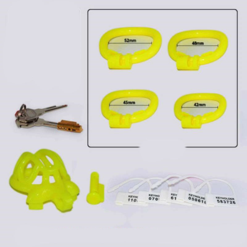 Men's Turtle-Shaped Resin Chastity Lock with Multiple Color Options