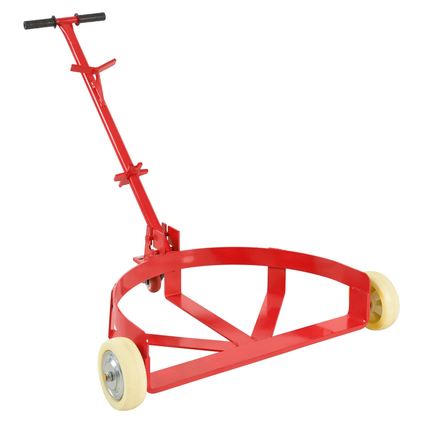 55 Gallon Drum Dolly, 1200lbs Capacity, With 2 Fixed PU Wheels And 1