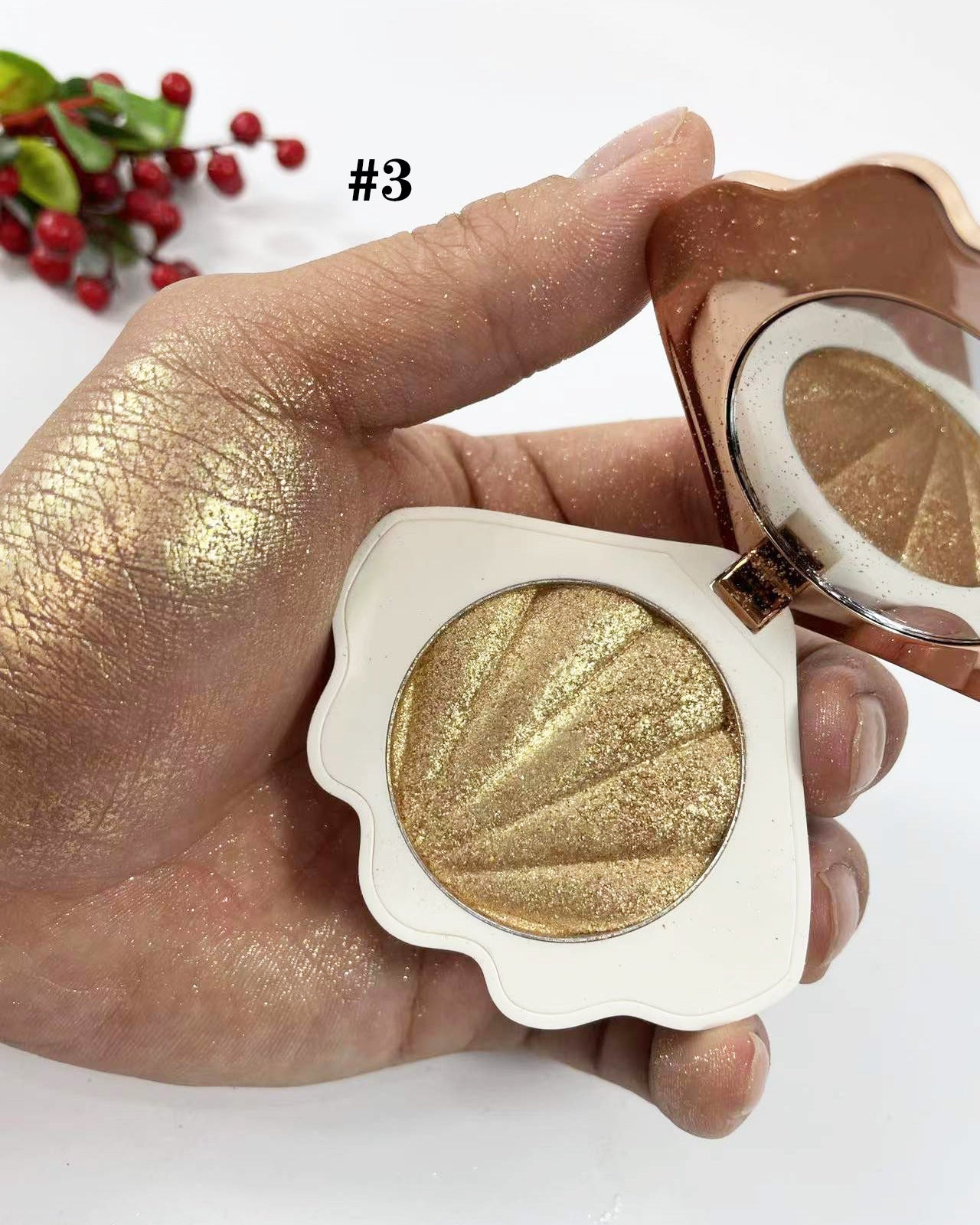 Shell-Shaped Monochrome Highlight & Contour Makeup Palette - Multiple Colors