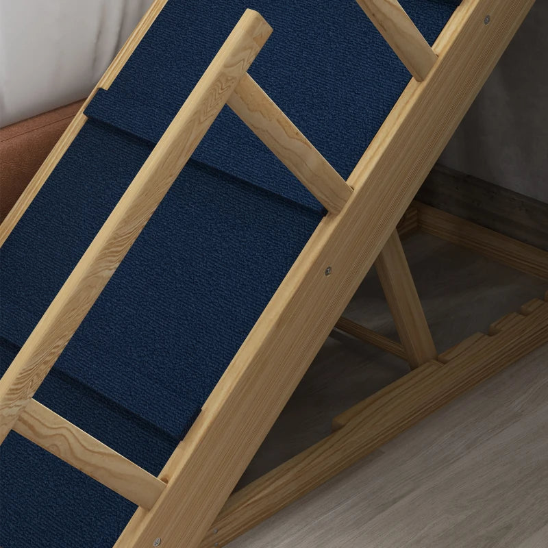 Dog Ramp with Removable Guardrails - Wooden Pet Accessibility Aid