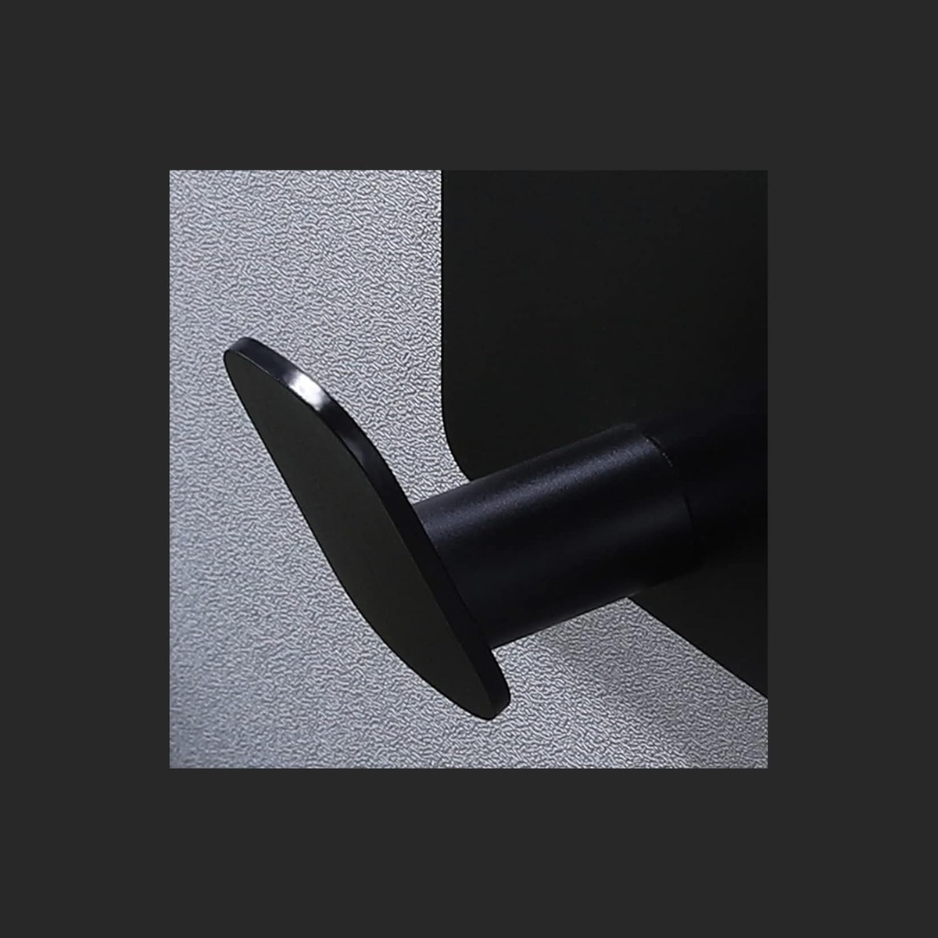 Heavy Duty Adhesive Towel Hooks - 26lb Capacity, 4 Pack Matte Black