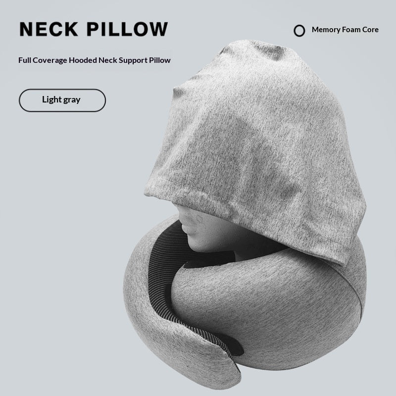 Travel Neck Pillow for Airplane, Car & Travel Comfort - Memory Foam Support