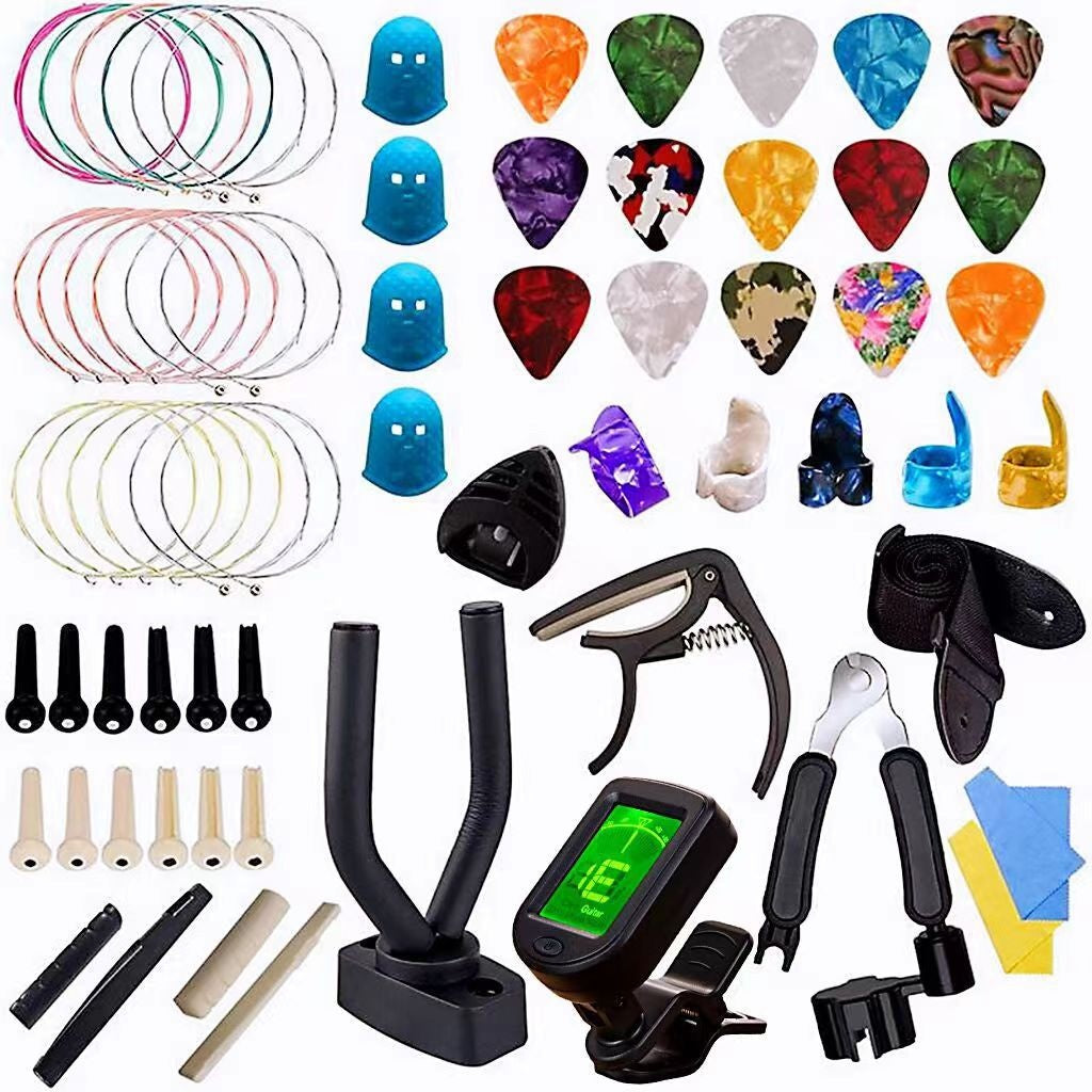 Guitar Accessory Set with Picks, String Nails & Pillow - Multiple Colors