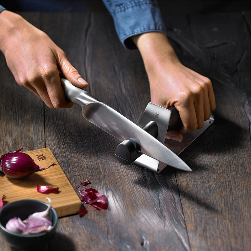 Stainless Steel Adjustable Sharpener with Dual Gears - Coarse & Fine Grinding