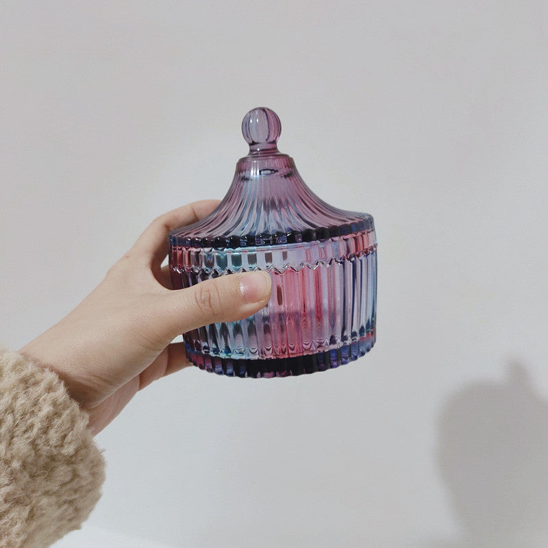 Retro Glass Storage Jar for Sugar, Cotton Swabs & Kitchen Organization
