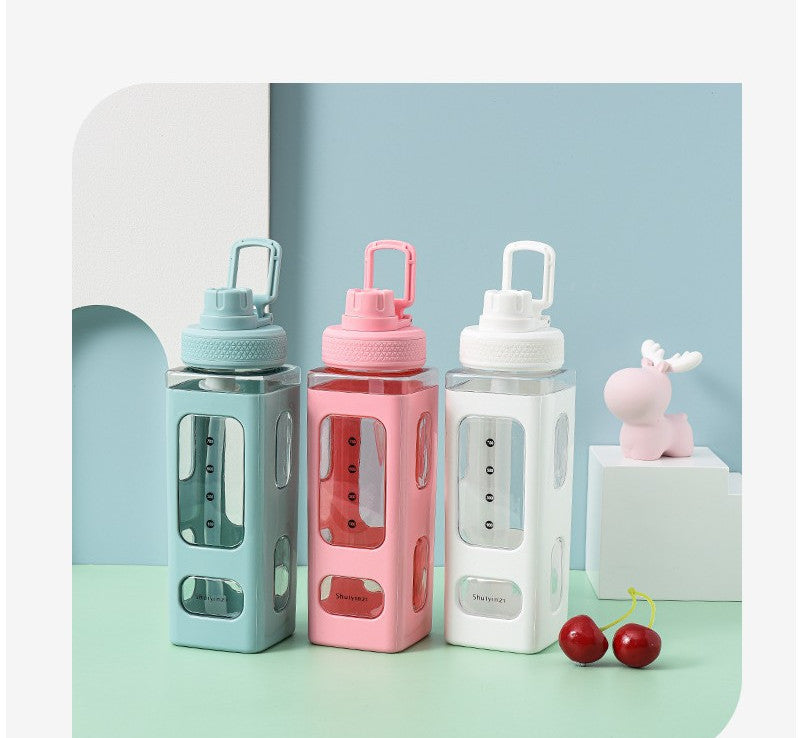 Reusable Water Bottle with Leak-Proof Seal - 601-700ml Portable Drink Cup