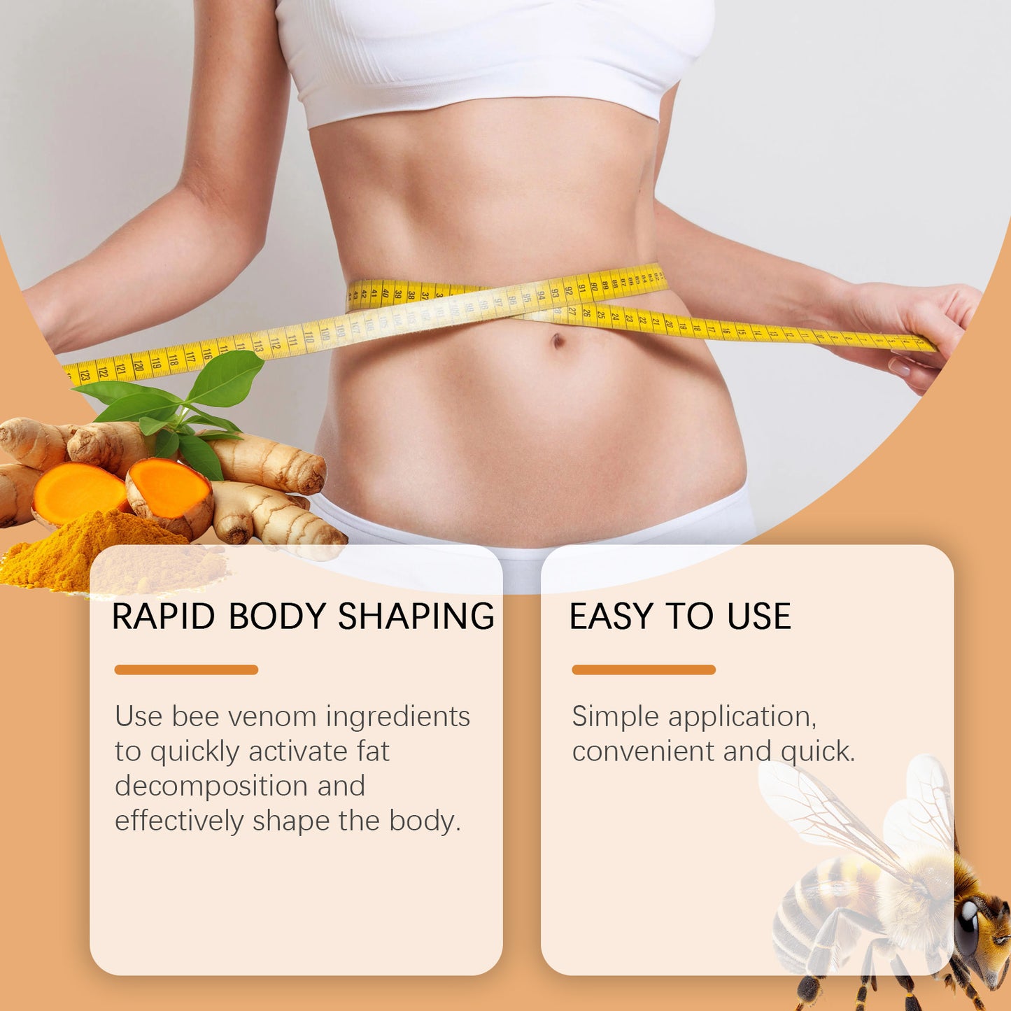 Turmeric & Ginger Body Massage Cream - Nourishing Skin Shaping Balm